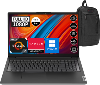 Lenovo V15-ABA Gen 3 82TV004LTXH01 Harici AMD Radeon RX Vega 8 AMD Ryzen 7 5825U 8 GB Ram 256 GB SSD 15.6 inç Full HD Windows 11 Home Laptop + Zetta Çanta