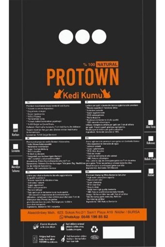 Pro Town Lavanta Kokulu Topaklanan İnce Taneli Bentonit Kedi Kumu 2x10 lt