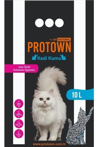 Pro Town Lavanta Kokulu Topaklanan İnce Taneli Bentonit Kedi Kumu 2x10 lt