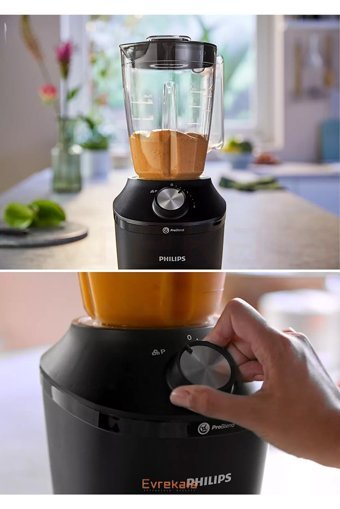 Philips New Problend 1250 ml Cam Hazneli Buz Kırıcılı 6 Bıçaklı Kişisel Tekli Smoothie Blender Siyah