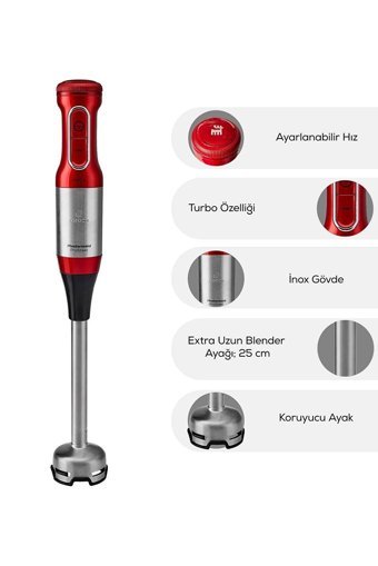 Karaca Mastermaid Prosteel Cam Hazneli 4 Bıçaklı Blender Rose Gold-Siyah