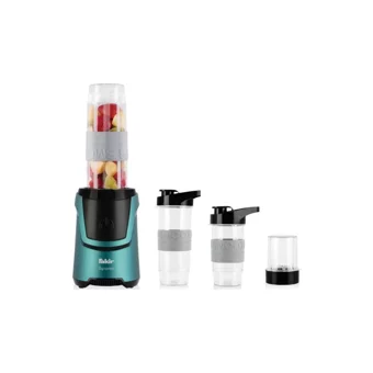 Fakir Dynamic 2'İn 1 570 ml Plastik Hazneli Buz Kırıcılı Çift Bıçaklı Kişisel Mini El Blender Turkuaz