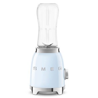 Smeg 50's Style 600 ml Plastik Hazneli 4 Bıçaklı Kişisel Tekli Mini El Blender Mavi