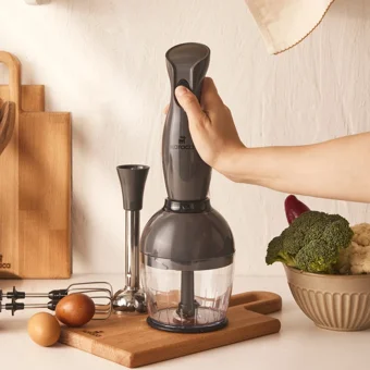 Karaca Profoodmix 700 ml Plastik Hazneli Buz Kırıcılı 4 Bıçaklı 3'lü Blender Seti Siyah