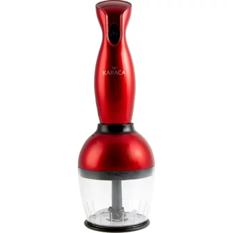 Karaca Pro- 1000 ml Plastik Hazneli 4 Bıçaklı 3'lü Blender Seti Kırmızı