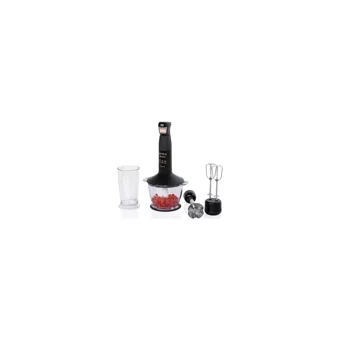 Arnica Panna GH21561 1300 ml Plastik Hazneli Turbolu Çift Bıçaklı 3'lü Blender Seti Siyah