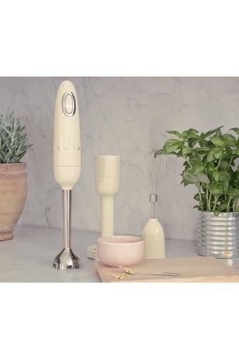 Smeg 50's Style Retro Tritan Renew 700 ml Plastik Hazneli Turbolu Çift Bıçaklı 5'li Blender Mavi