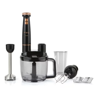 King Bodie 1500 ml Plastik Hazneli Turbolu 4 Bıçaklı Blender Seti Siyah