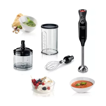 Bosch ErgoMixx MS61B6150 600 ml Plastik Hazneli Çift Bıçaklı 3'lü Mini Blender Seti Antrasit