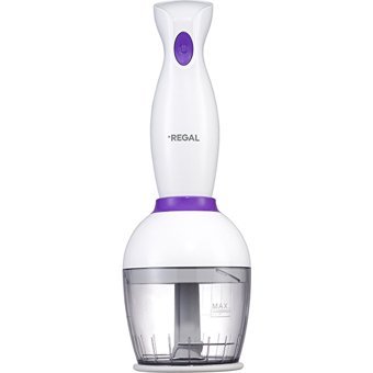 Regal Rebs 500 ml Plastik Hazneli Turbolu Çift Bıçaklı 4'lü Mini El Blender Beyaz