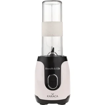 Karaca Blendfit Go 600 ml Plastik Hazneli Buz Kırıcılı 4 Bıçaklı Kişisel Tekli Mini Smoothie Blender Krem