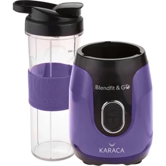 Karaca Blendfit Go 600 ml Plastik Hazneli Buz Kırıcılı 4 Bıçaklı Kişisel Tekli Mini Smoothie Blender Beyaz