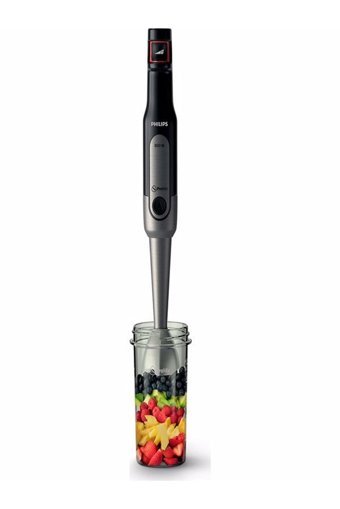 Philips Promix 500 ml Plastik Hazneli Turbolu Çift Bıçaklı Kişisel 4'lü Mini El Blender Siyah