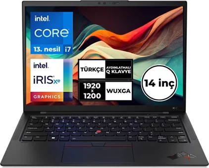 Lenovo Thinkpad X1 Carbon 21HNSB4CY2 HMF1 Harici Intel Iris Xe Graphics Eligible Intel Core i7 1355U 32 GB Ram 1 TB SSD 14 inç WUXGA Windows 11 Pro Laptop
