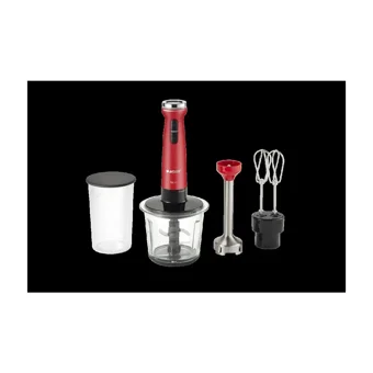 Arçelik K-1270 900 ml Plastik Hazneli Çift Bıçaklı 3'lü Blender Seti Kırmızı