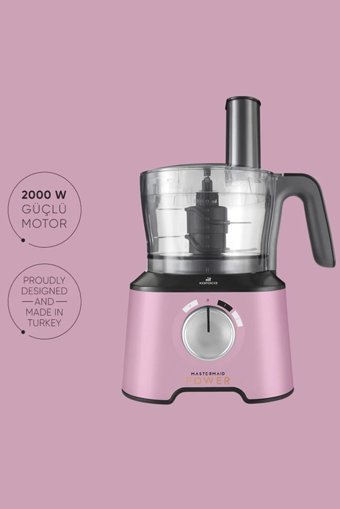 Karaca Mastermaid Power Essential 1500 ml Plastik Hazneli Turbolu 4 Bıçaklı Blender Seti Pembe