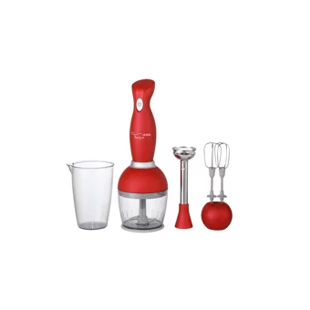 Vestel Tarçın 1500 ml Plastik Hazneli 4 Bıçaklı 3'lü Blender Seti Kırmızı