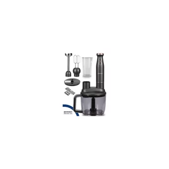 Goldmaster Bestrobot 5 ın 1 1500 ml Plastik Hazneli Turbolu 4 Bıçaklı 5'li Blender Seti Antrasit