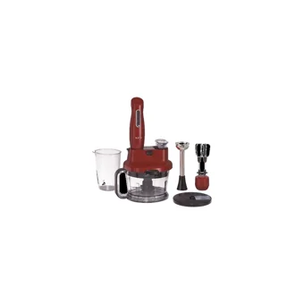 Vestel Tarçın 1500 ml Plastik Hazneli Turbolu 4 Bıçaklı 3'lü Blender Seti Bordo
