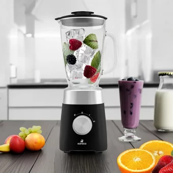 Karaca Multiblend 1500 ml Plastik Hazneli Buz Kırıcılı Turbolu 4 Bıçaklı Tekli Smoothie Blender Siyah