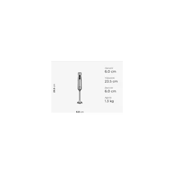Arçelik Eternity K 8520 1000 ml Plastik Hazneli Turbolu Çift Bıçaklı Tekli El Blender Inox