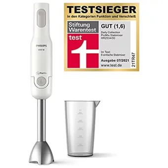 Philips Daily Collection 600 ml Plastik Hazneli Turbolu Çift Bıçaklı Tekli Mini El Blender Beyaz