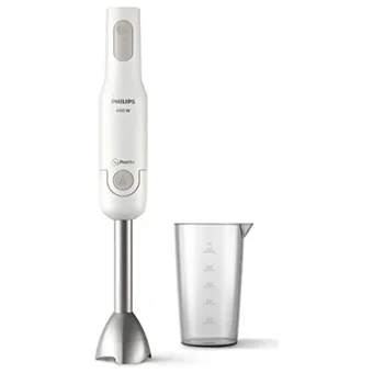 Philips Daily Collection 600 ml Plastik Hazneli Turbolu Çift Bıçaklı Tekli Mini El Blender Beyaz
