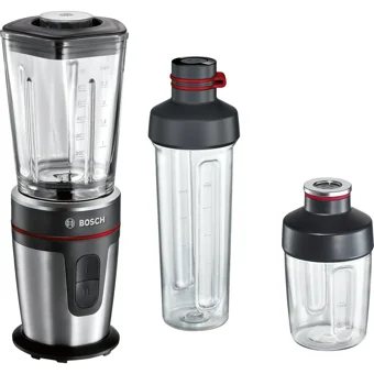 Bosch MMBM4G6K Mixx2Go 1500 ml Plastik Hazneli Buz Kırıcılı Çift Bıçaklı Tekli Sürahili Blender Siyah