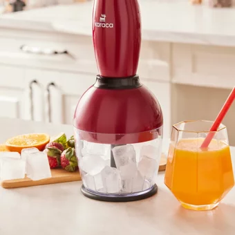 Karaca Profoodmix 700 ml Plastik Hazneli Buz Kırıcılı 4 Bıçaklı 3'lü Blender Seti Kırmızı