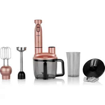 Schafer Chef Blend Mega 1500 ml Turbolu 4 Bıçaklı 4'lü Blender Seti Pembe