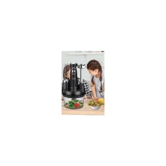 Goldmaster Blendactive 5 ın 1 1500 ml Plastik Hazneli Turbolu 4 Bıçaklı 5'li Blender Seti Siyah