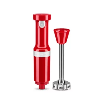 Kitchenaid Cordless 500 ml Plastik Hazneli 4 Bıçaklı Tekli Mini El Blender Kırmızı