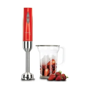 Korkmaz Vertex Duo 1000 ml Plastik Hazneli Turbolu Çift Bıçaklı İkili Mini Blender Kırmızı