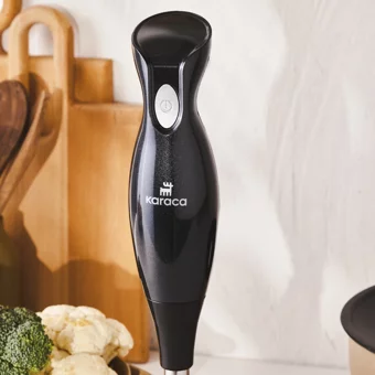 Karaca Shiny 4 Bıçaklı Tekli El Blender Siyah