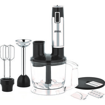 Sinbo 2000 ml Buz Kırıcılı Turbolu 3 Bıçaklı 6'lı Blender Seti Gri-Siyah