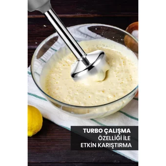 Goldmaster Maximix Turbolu 4 Bıçaklı Tekli El Blender Antrasit