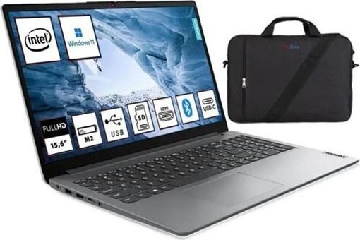 Lenovo Ideapad 82V700A9TX Harici Intel UHD Graphics Intel Celeron N4020 4 GB Ram 256 GB SSD 15.6 inç HD Windows 11 Home Laptop + Lenovo WZ01 Çanta