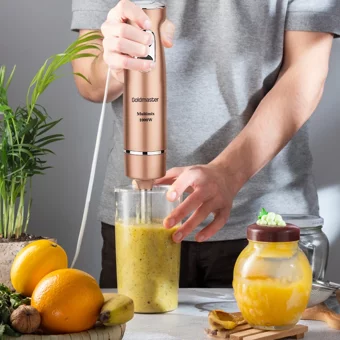 Goldmaster Multimix Turbolu 4 Bıçaklı Tekli El Blender Gold