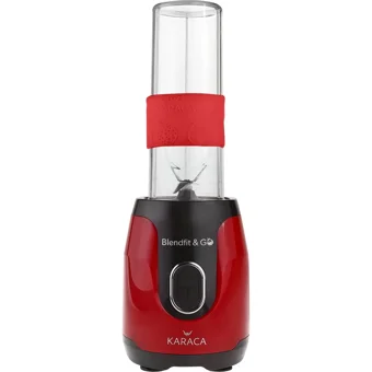 Karaca Blendfit Go 600 ml Plastik Hazneli Buz Kırıcılı 4 Bıçaklı Kişisel Tekli Mini Smoothie Blender Kırmızı