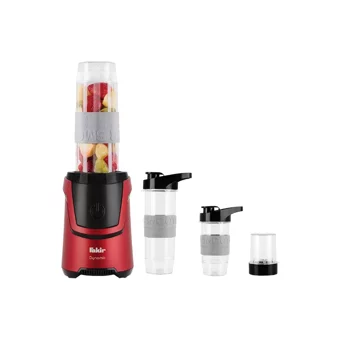 Fakir Dynamic 2'in 1 570 ml Plastik Hazneli Buz Kırıcılı Çift Bıçaklı Kişisel Mini El Blender Kırmızı