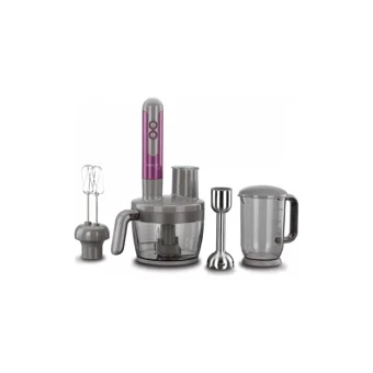 Korkmaz Mia Multi 1750 ml Plastik Hazneli Buz Kırıcılı Turbolu 4 Bıçaklı 4'lü Blender Seti Mor