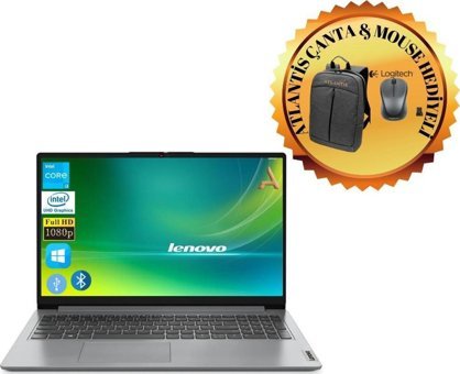 Lenovo Ideapad 1 82V700A9TXATL8 Harici Intel UHD Graphics Intel Celeron N4020 4 GB Ram 128 GB SSD 15.6 inç Full HD Windows 11 Home Laptop + Çanta