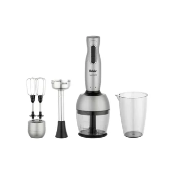 Fakir Lucca Q 500 ml Plastik Hazneli Turbolu Çift Bıçaklı Blender Seti Gri