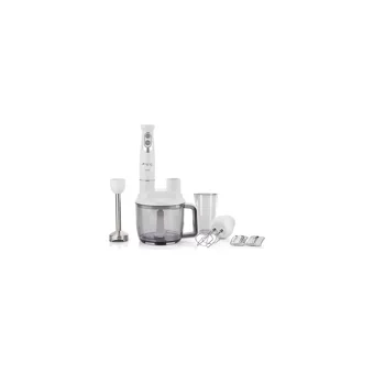 King Marten 1500 ml Plastik Hazneli Turbolu 4 Bıçaklı Blender Seti Beyaz