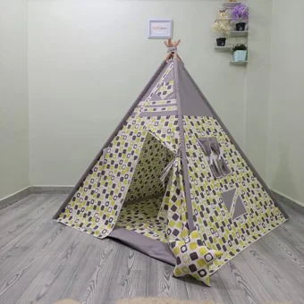 Henna Prime 456 Üçgen Kızılderili  Oyun Çadırı Gri