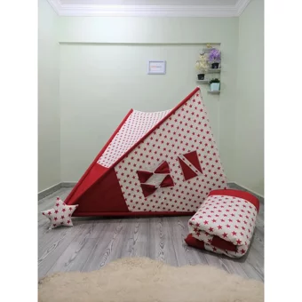 Henna Prime Henna Duck 445 Üçgen Kızılderili  Oyun Çadırı Kırmızı