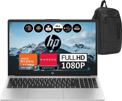 HP 255 G10 8A548EAH02 Harici AMD Radeon Graphics AMD Ryzen 7 7730U 16 GB Ram 512 GB SSD 15.6 inç Full HD Windows 11 Home Laptop + Çanta