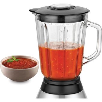Sinbo 1500 ml Cam Hazneli Buz Kırıcılı Turbolu 6 Bıçaklı Tekli Blender Siyah