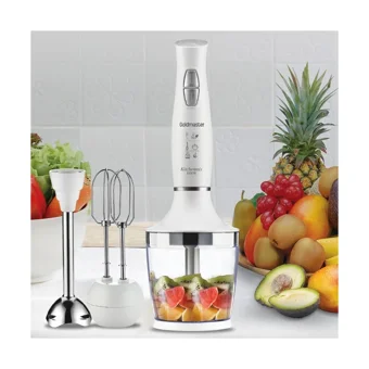 Goldmaster Kitchenmix 800 ml Plastik Hazneli Turbolu 4 Bıçaklı 3'lü Blender Seti Beyaz