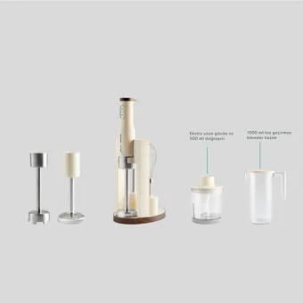 Jumbo Homend Art Food 500 ml Turbolu El Blender Krem